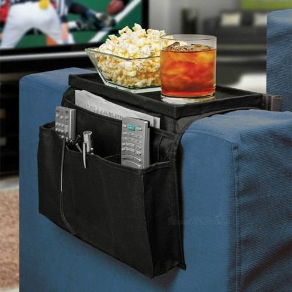 ARMCHAIR Remote Control Holder Sofa Arm Rest Organizer Caddy Table