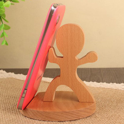 Creative  Mobile Phone Toma Back With Coin Beech Wood Lazy Phone